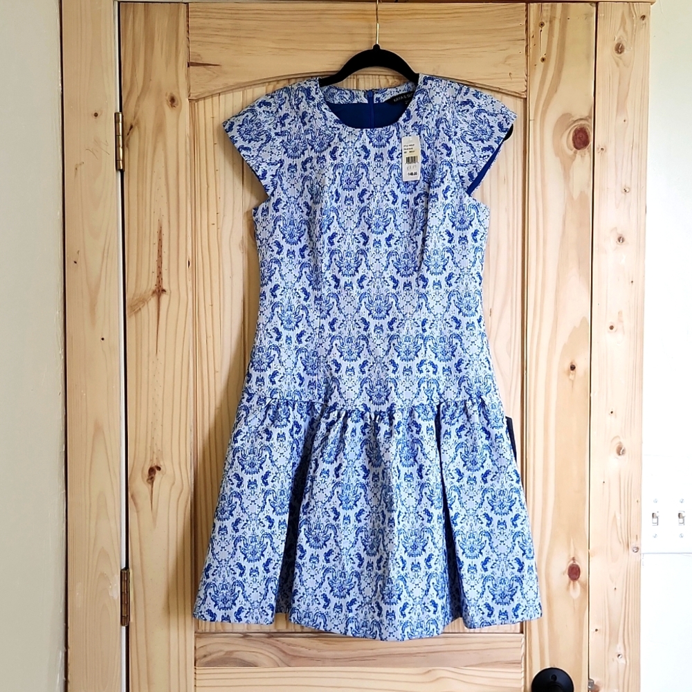 Kaya & Sloan Size medium Blue Silver Drop waist dress from Nordstrom